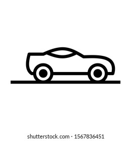 sport car icon isolated sign symbol vector illustration - high quality black style vector icons

