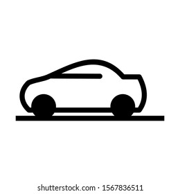 sport car icon isolated sign symbol vector illustration - high quality black style vector icons
