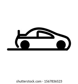 sport car icon isolated sign symbol vector illustration - high quality black style vector icons

