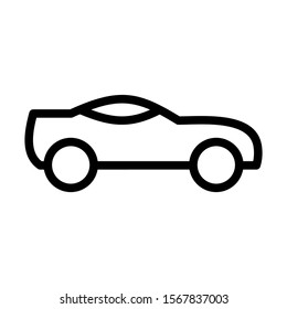 sport car icon isolated sign symbol vector illustration - high quality black style vector icons
