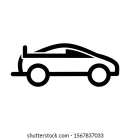 sport car icon isolated sign symbol vector illustration - high quality black style vector icons
