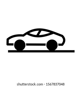 sport car icon isolated sign symbol vector illustration - high quality black style vector icons
