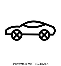 sport car icon isolated sign symbol vector illustration - high quality black style vector icons
