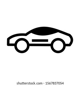 sport car icon isolated sign symbol vector illustration - high quality black style vector icons
