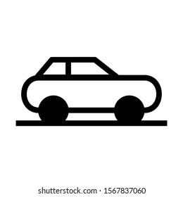 sport car icon isolated sign symbol vector illustration - high quality black style vector icons
