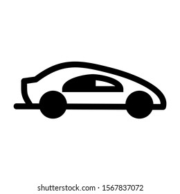 sport car icon isolated sign symbol vector illustration - high quality black style vector icons
