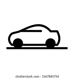 sport car icon isolated sign symbol vector illustration - high quality black style vector icons
