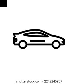 sport car icon line style vector