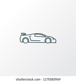 Sport car icon line symbol. Premium quality isolated automobile element in trendy style.