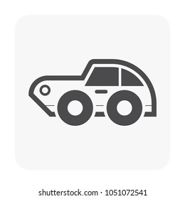 Sport car icon on white.