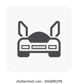 Sport car icon on white.