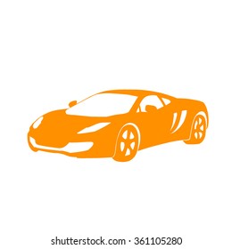 Sport car icon on white background for web or application vector illustration 