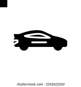 sport car icon solid style vector