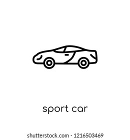 sport car icon. Trendy modern flat linear vector sport car icon on white background from thin line Transportation collection, outline vector illustration