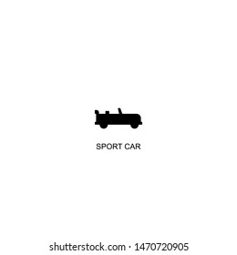 sport car icon vector black design