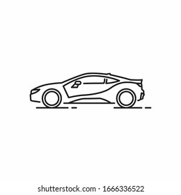 Icono de camión deportivo vectorial de diseño plano simple