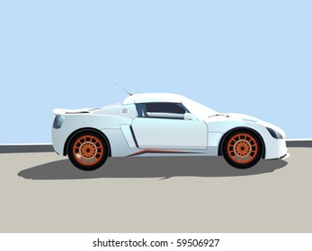sport car  illustration, abstract vector art