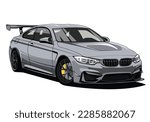 sport car illustration flat vector design