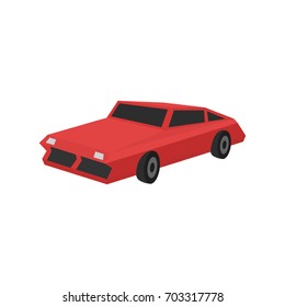 Sport car in isometric view
