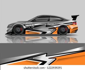 Sport car livery design. Car wrap racing car design. eps vector format.