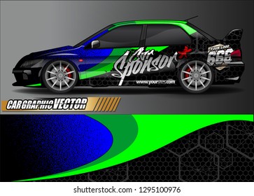 sport car livery graphic vector. abstract race style background design for vehicle vinyl wrap and car branding 