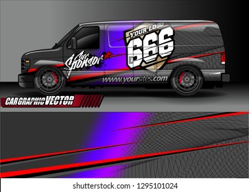 sport car livery graphic vector. abstract race style background design for vehicle vinyl wrap and car branding 
