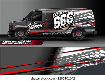 sport car livery graphic vector. abstract race style background design for vehicle vinyl wrap and car branding 