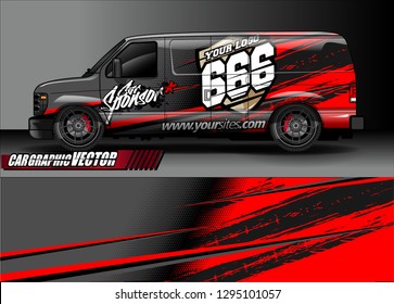 sport car livery graphic vector. abstract race style background design for vehicle vinyl wrap and car branding 