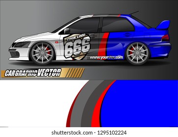 sport car livery graphic vector. abstract race style background design for vehicle vinyl wrap and car branding 