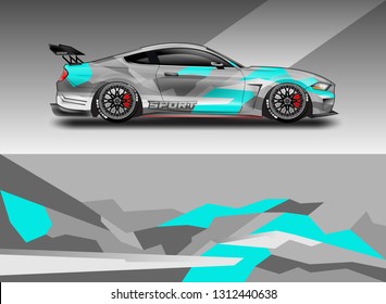 Sport car livery wrapped vector designs. Daily, racing, rally, etc. eps 10