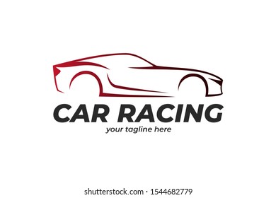 sport car logo design template vector