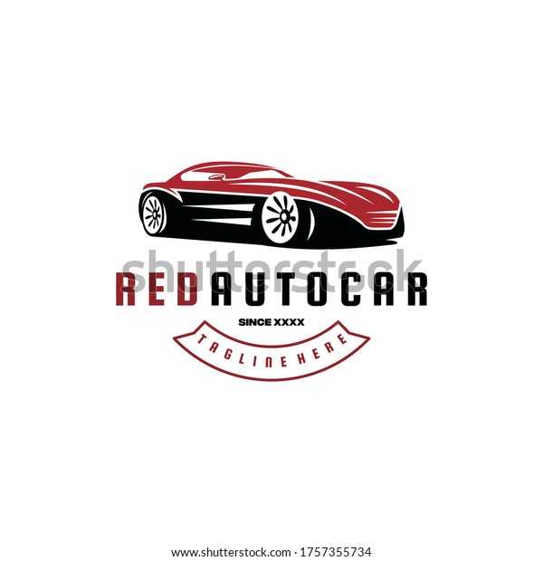 Sport car logo design\
template. Awesome a sport car silhoutte logo. A sport car lineart\
logotype.