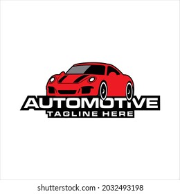 Sport car logo illustration on white background.