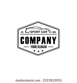 Logo del coche del deporte, logotipo de lujo