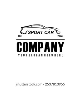 Logo del coche del deporte, logotipo de lujo