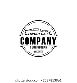 Logo del coche del deporte, logotipo de lujo