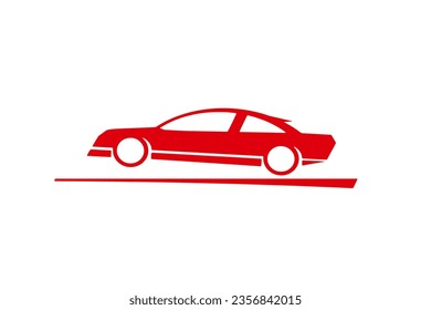 sport car, logo red on white