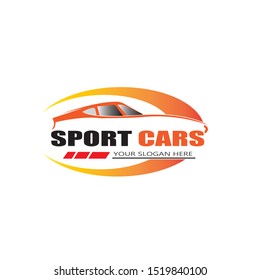 sport car logo template design vector