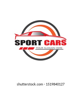 sport car logo template design vector
