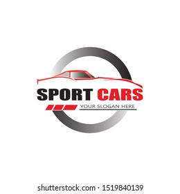 sport car logo template design vector