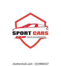 sport car logo template design vector