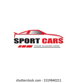 sport car logo template design vector