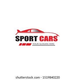 sport car logo template design vector