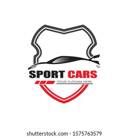 sport car logo template design vector - Vector