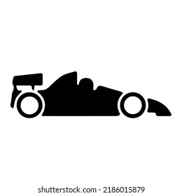 
Coche deportivo. Icono monocromo. Imagen vectorial.