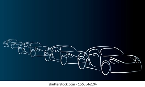 Sport car in motion, sport car background
