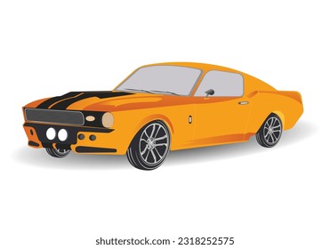 sport car Mustang illustration vector .