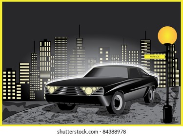 Sport car on the road