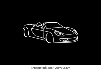 Sport Car Outline Vector Design