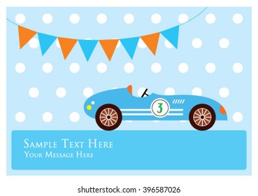 sport car racing card